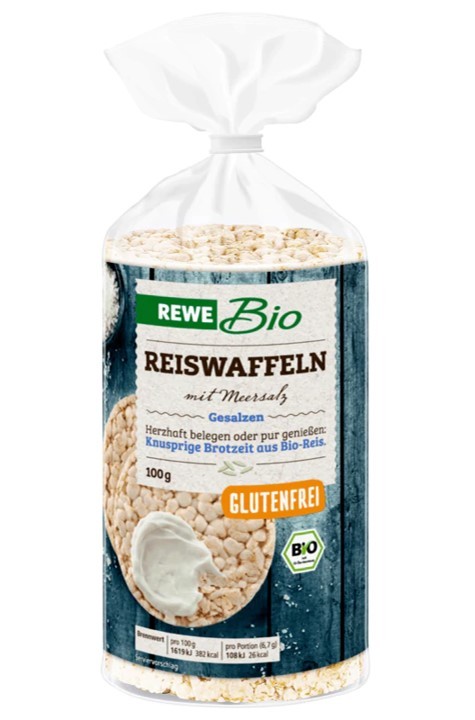 REWE organic rice wafers with sea salt 100g