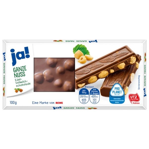 JA! Chocolate Whole Nut 100g
