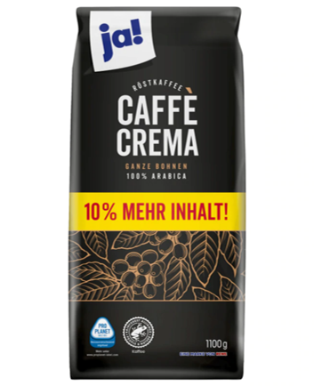 JA! Caffe Crema whole beans 1.1 kg